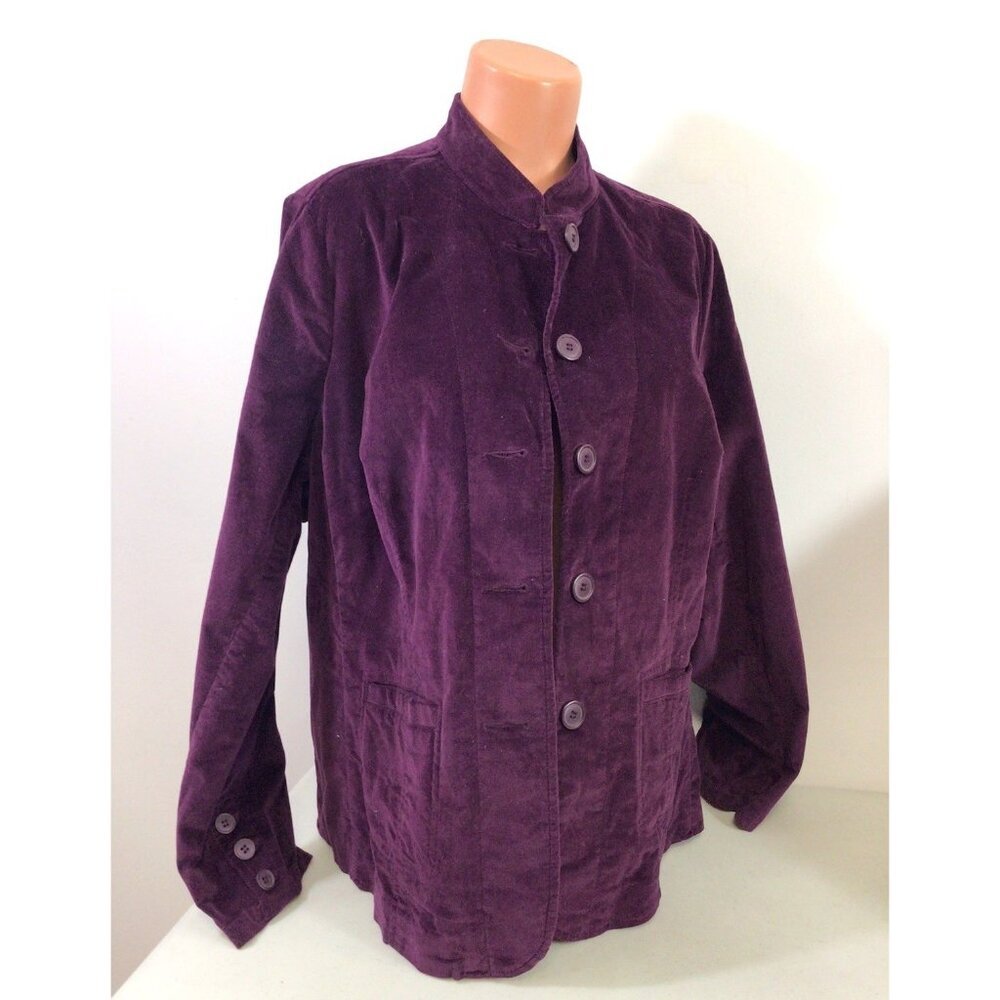 Purple Velvet Jacket Grunge Goth Womens 16